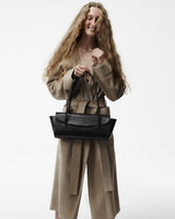 Croc-Effect Gondola Bag