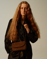 Croc-Efect Suede Mini Gondola Bag