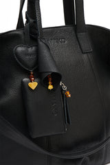 Heart Charm Black with Amber PERSONALIZED