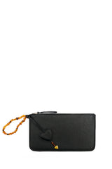 Heart Charm Black with Amber