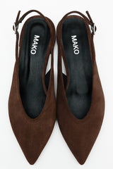 Leather Slingback Chocolate