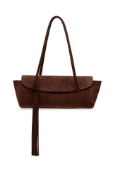 Elongé Gondola Suede Bag with Tassels
