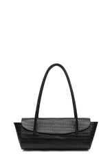 Croc-Effect Gondola Bag