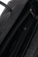 Croc-Effect Gondola Bag