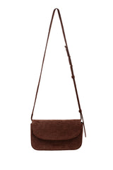 Croc-Efect Suede Mini Gondola Bag