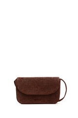 Croc-Efect Suede Mini Gondola Bag