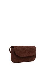 Croc-Efect Suede Mini Gondola Bag