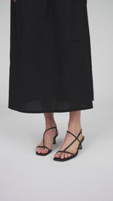 Black Leather Sandals