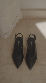 Leather Slingback Black